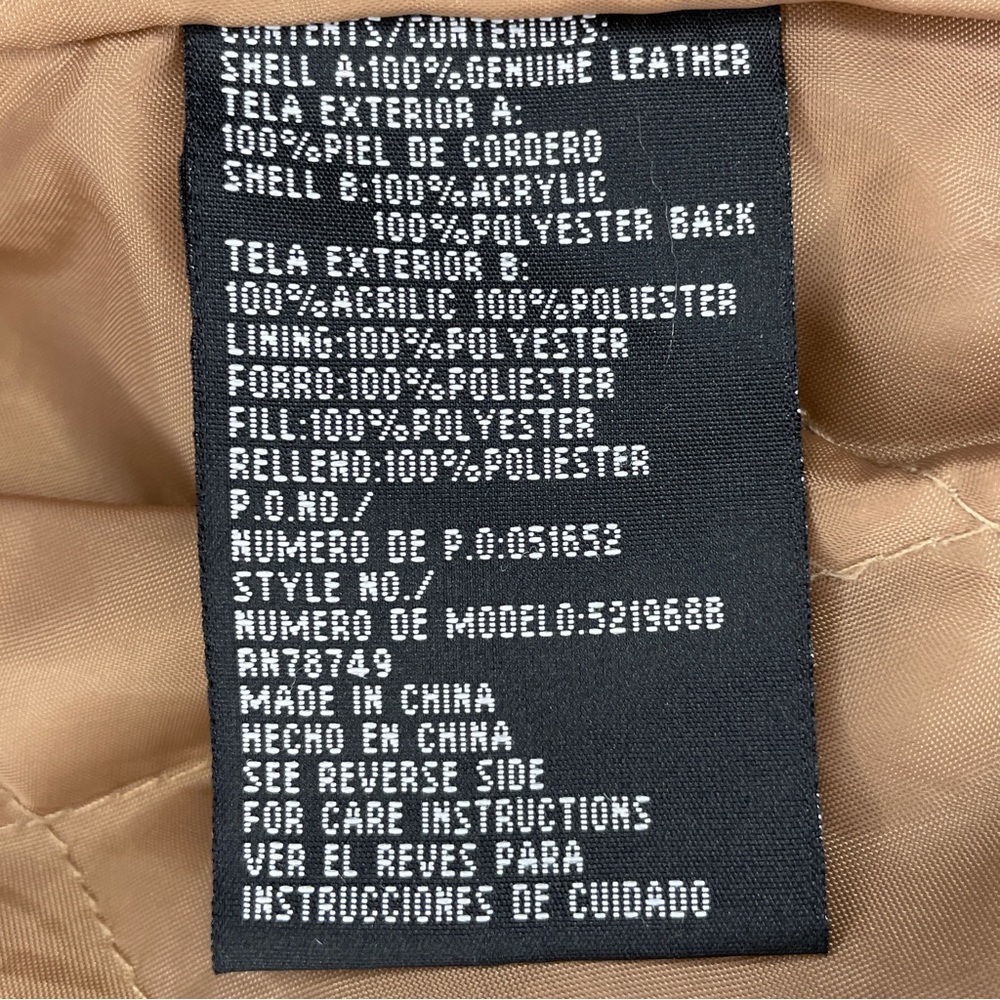 Vintage STATIC Genuine Suede Leather Patchwork Faux Fur Trim Jacket - Brown/Tan - Picture 13 of 16
